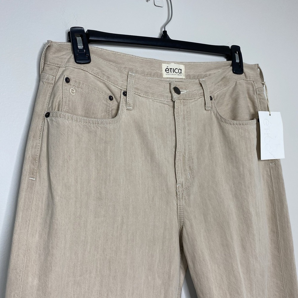 ETICA women's Sz 31 marlowe slim boyfriend‎ Tapered Mid Rise Jeans canyon sand - Picture 4 of 15
